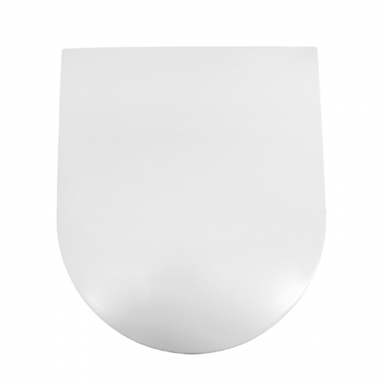 Euroshowers Short D Slimline Soft Close Toilet Seat & Cover White 87510
