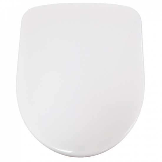 Twyford E100 Round Standard Close Toilet Seat & Cover With Metal Top Fix Hinge White E17861WH