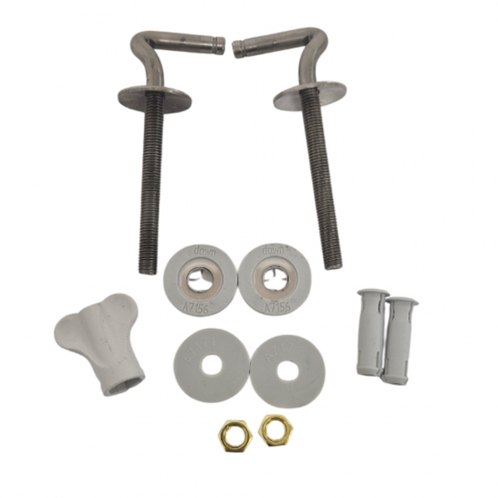 Pressalit Fixed Bottom Fix Toilet Seat Hinge Set BA1P999