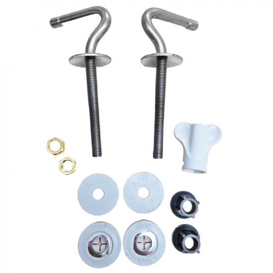 Pressalit Objecta Pro Fixed Bottom Fix Toilet Seat Hinge Set DF7999
