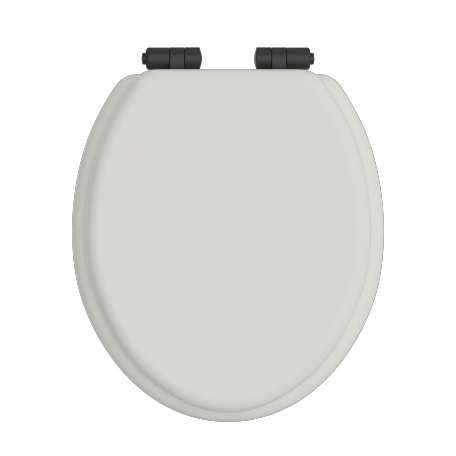 Heritage Bathrooms Soft Close Quick Release Toilet Seat & Cover Chantilly With Matt Black Hinges TSCHA105SC