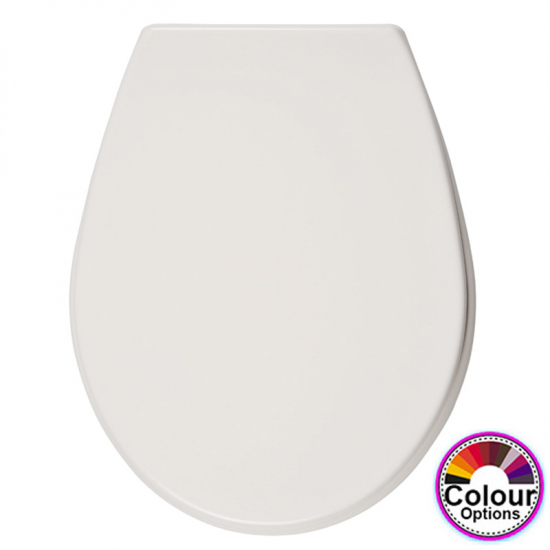 Celmac International Standard Close Toilet Seat & Cover With Plastic Bottom Fix Hinge White SNL11WH