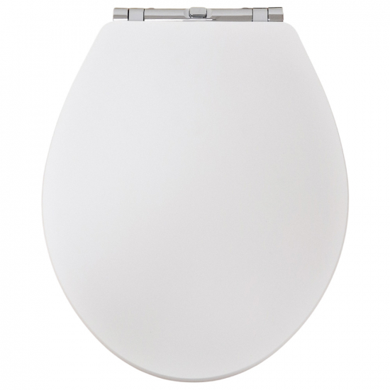 Nuie Carlton Wooden Soft Close Quick Release Toilet Seat & Cover White NLS199