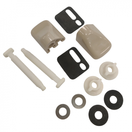Celmac DPP2 Bottom Fixing Universal Plastic Toilet Seat Hinge Set Honeysuckle DPP2-HON