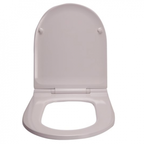 Lecico Cleo Round Comfort Height Soft Close Quick Release Toilet Seat & Cover White CLESTSCRDCHCC