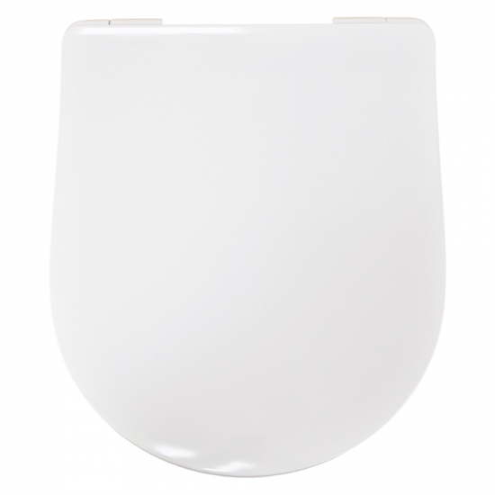 FixRite D-Line Thin Long Fit Soft Close Toilet Seat & Cover White FR128200