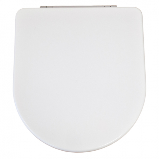 Croydex Haven Compact D Soft Close Quick Release Toilet Seat & Cover White With Chrome Hinges WL533522H
