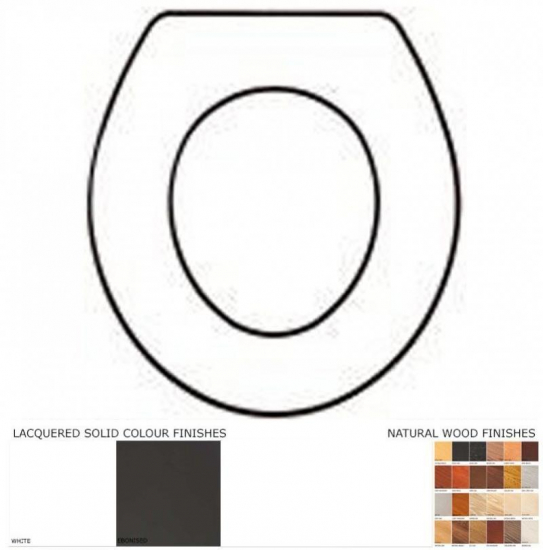 Lefroy Brooks Classic Solid Wood Replacement Toilet Seat & Cover BB.LEF.CLA