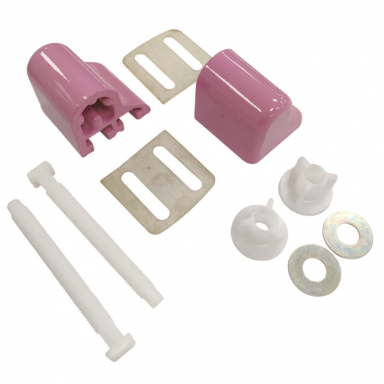 Celmac DPP1 Bottom Fixing Universal Bakelite Toilet Seat Hinge Set Flamingo Pink DPP1-FLP