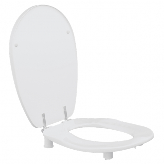 Pressalit Ergosit Standard Close Bottom Fixing Toilet Seat & Cover 50mm Raised White R20000