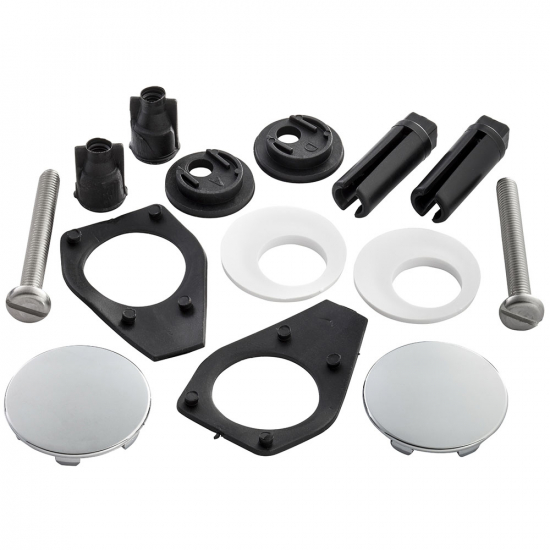 Armitage Shanks Bakasan Toilet Seat Fitting Pack (No Pillars) Chrome S9725AA