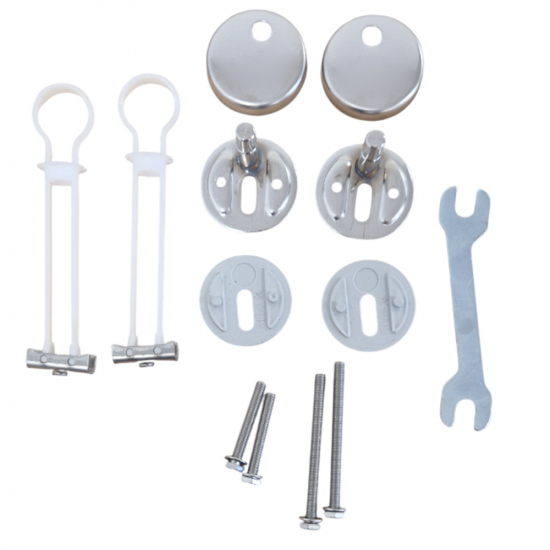 Porcelanosa Acro Compact Toilet Seat Hinge Set Chrome 100268607