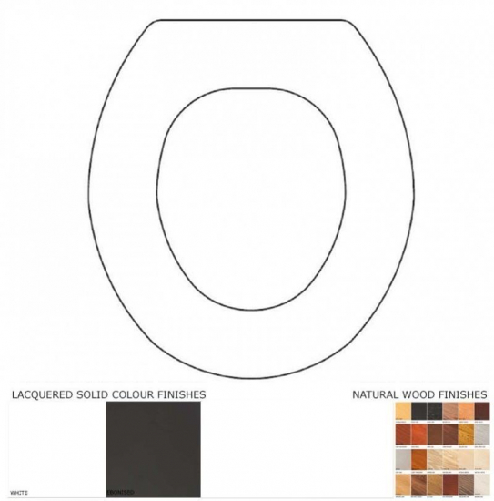Heritage Granley Solid Wood Replacement Toilet Seat & Cover BB.HER.GRAN