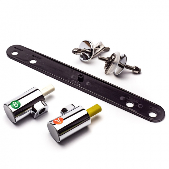 Geberit Selnova Compact Soft Close Quick Release Toilet Seat Hinge Set 244.202.00.8