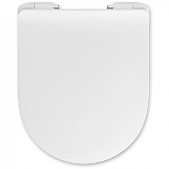 Lecico Layla Soft Close Quick Release Toilet Seat & Cover (BTW & WH Pan) White LAYSTSCRDBTWH