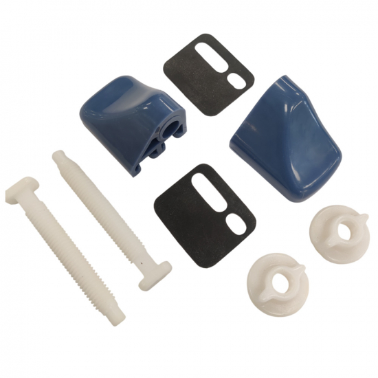 Celmac DPP2 Bottom Fixing Universal Plastic Toilet Seat Hinge Set Sorrento Blue DPP2-SOR