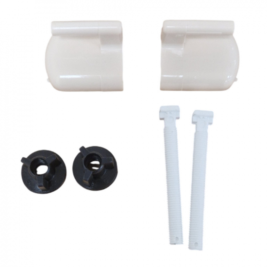 Celmac Bottom Fixing Excentric Plastic Hinge Set Whisper Cream FDR11WC