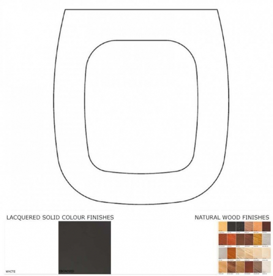 Duravit D Code Solid Wood Replacement Toilet Seat & Cover Soft Close BBSC.DUR.DCO
