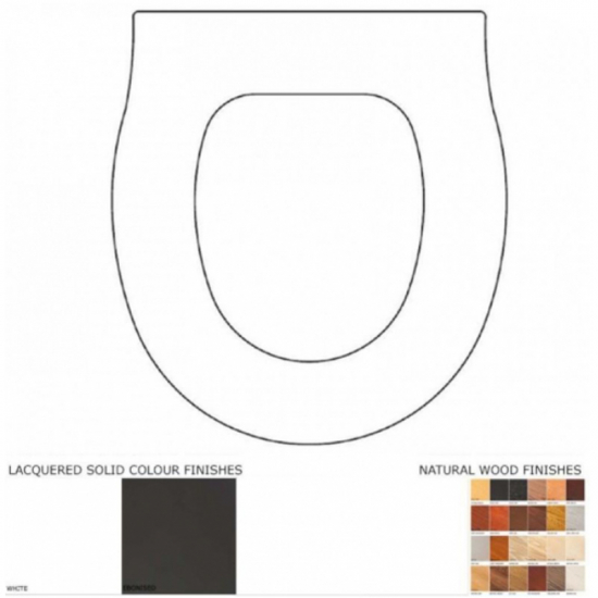 Ideal Standard Create Solid Wood Replacement Toilet Seat & Cover Soft Close BBSC.IDE.CRE.BHF