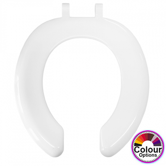 Celmac Crescent Adult A Standard Close Toilet Seat Only With Stainless Steel Hinge White SCR53WH