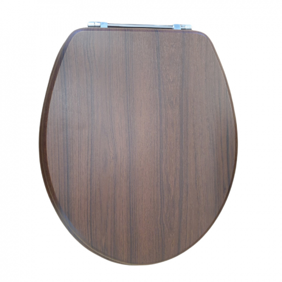 EuroShowers MDF Standard Close Toilet Seat & Cover Walnut Dark Brown 82984