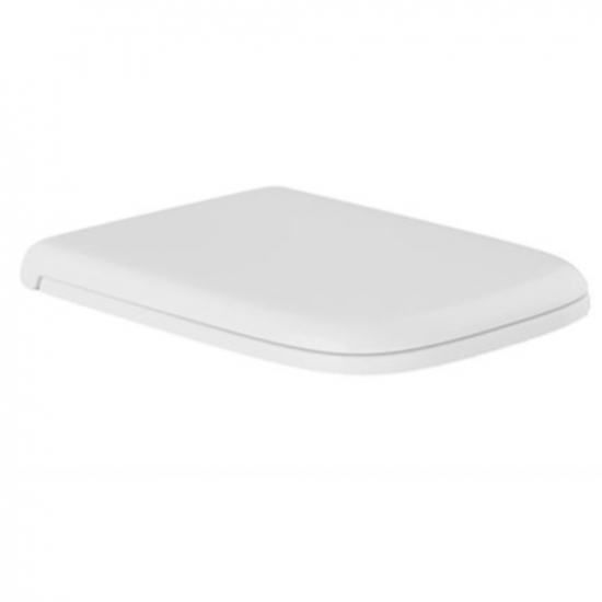 Lecico Zara Square Soft Close Quick Release Toilet Seat & Cover White STWHBESQSC
