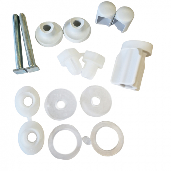 Duravit D-Code Soft-Close Toilet Seat Hinge Set 0061410000