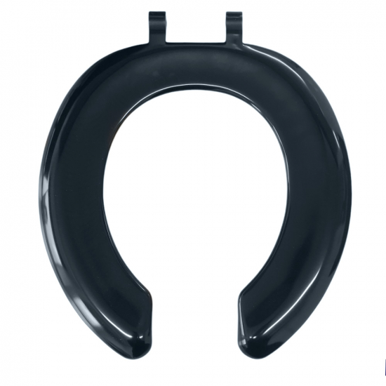 Celmac Cresant Adult Open Standard Close Toilet Seat Only With Metal Top Fix Hinge Black SCX65BL