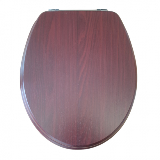 EuroShowers MDF Standard Close Toilet Seat & Cover Mahogany Dark Red 82981