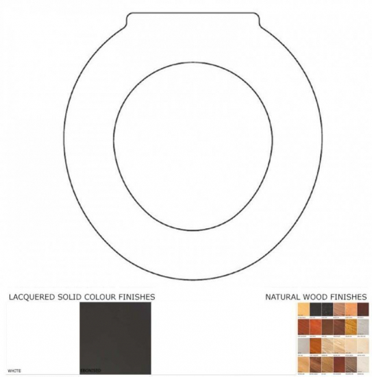 Galassia EL1 Solid Wood Replacement Toilet Seat & Cover BB.GAL.EL1