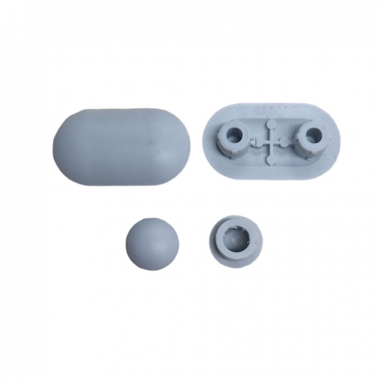 Villeroy & Boch Amica Toilet Seat and Cover Buffer Set Grey 92208000