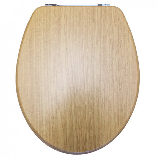 EuroShowers MDF Standard Close Toilet Seat & Cover Oak 82989