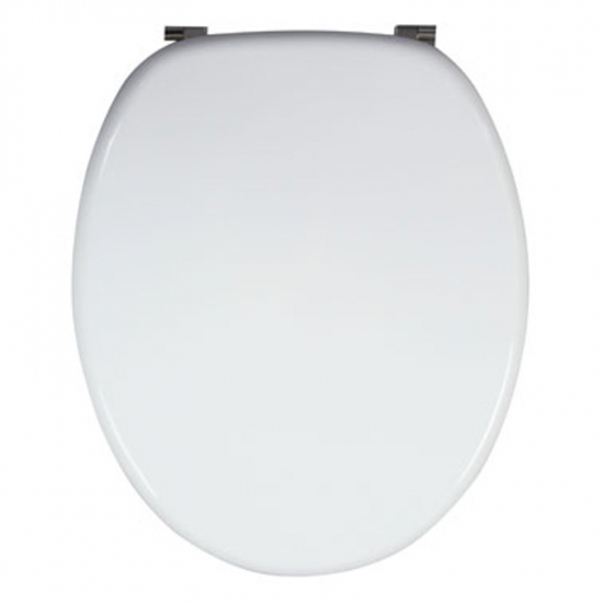 Celmac Woody Standard Close Toilet Seat & Cover With Stainless Steel Hinges White 21230004