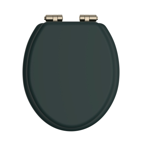 Heritage Bathrooms Soft Close Quick Release Toilet Seat & Cover Classic Green With Vintage Gold Hinges TSCLG100SC