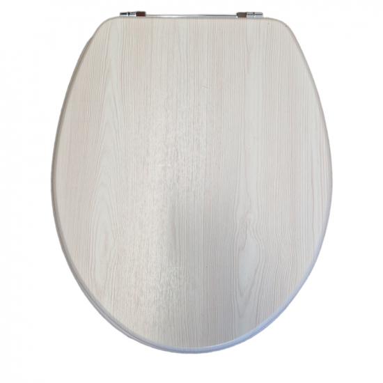 EuroShowers MDF Standard Close Toilet Seat & Cover White Ash 82994