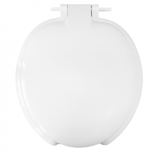 Celmac Crescent Adult A Standard Close Toilet Seat & Cover With Stainless Steel Hinge White SCR12WH
