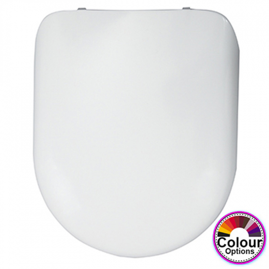 Celmac Maestro D Standard Close Toilet Seat & Cover With Stainless Steel Bottom Fix Hinge White SMA18WH / 20120358