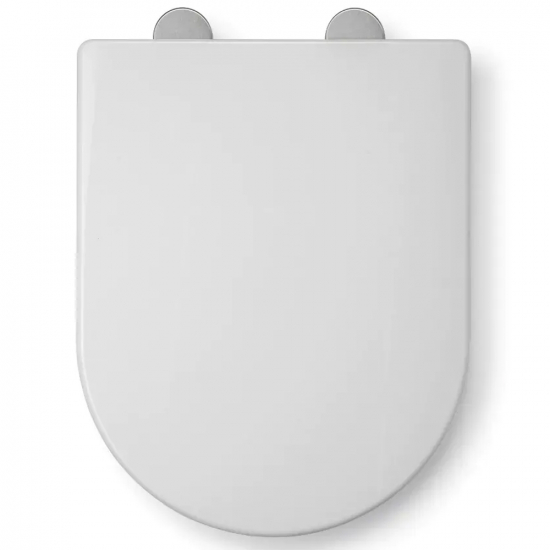 Croydex Hillier Stick N Lock D Shaped Soft Close Quick Release Family Toilet Seat & Cover White WL112322H