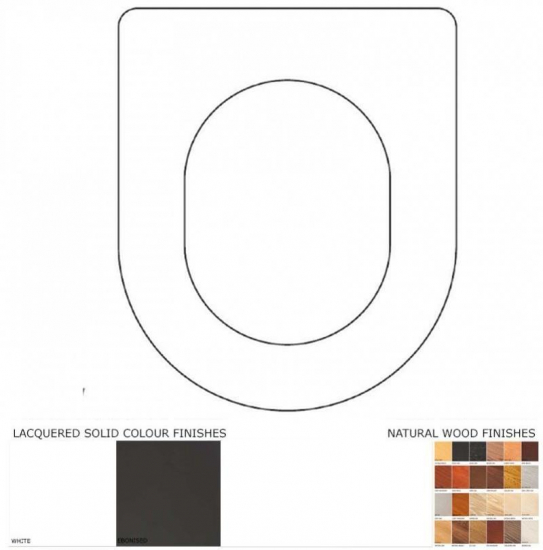 Sphinx 420 Solid Wood Replacement Toilet Seat & Cover Soft Close BBSC.SPH.420.BHF