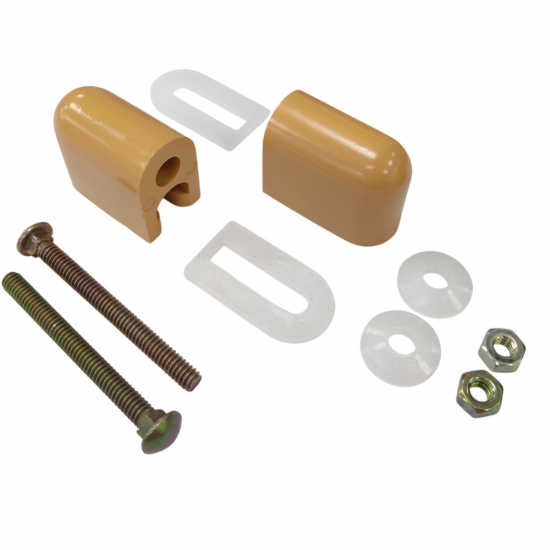 Celmac Bottom Fixing Universal Bakelite Toilet Seat Hinge Set Harvest Gold KMPP1-HGO