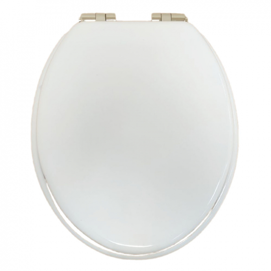 Heritage Bathrooms Soft Close Quick Release Toilet Seat & Cover White Gloss With Vintage Gold Hinges TSWGL100SC