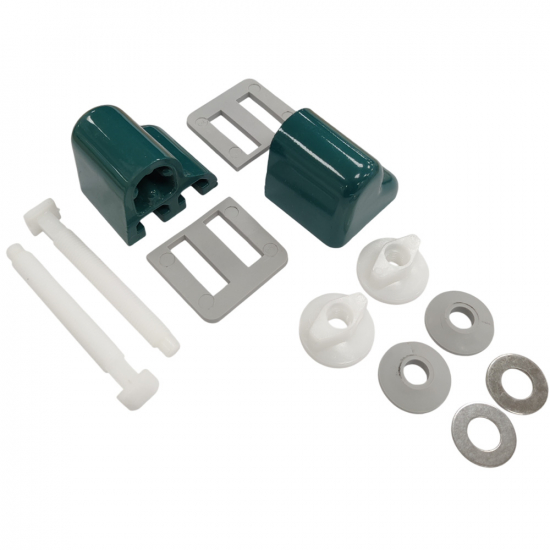 Celmac DPP1 Bottom Fixing Universal Bakelite Toilet Seat Hinge Set Emerald Green DPP1-EMG