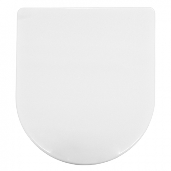 FixRite D-Line Short Fit Soft Close Toilet Seat & Cover White FR125200