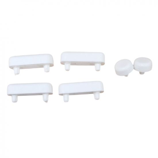 Celmac Woody Lux Toilet Seat & Cover Buffer Set White 20719569-BUFFERS