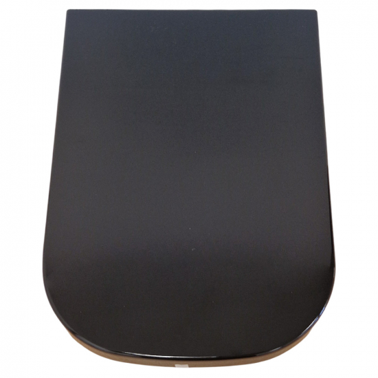 Galassia Meg11 Soft Close Toilet Seat & Cover Gloss Black GAL-5455-NE