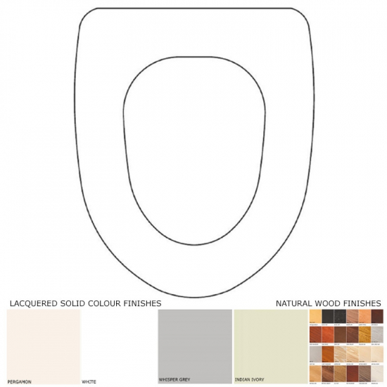 Bathstore Denver Solid Wood Replacement Toilet Seat & Cover Soft Close BBSC.BAT.DEN.BHF