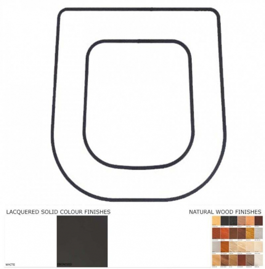 Ideal Standard Softmood Solid Wood Replacement Toilet Seat & Cover Soft Close BBSC.IDE.SOF.BHF