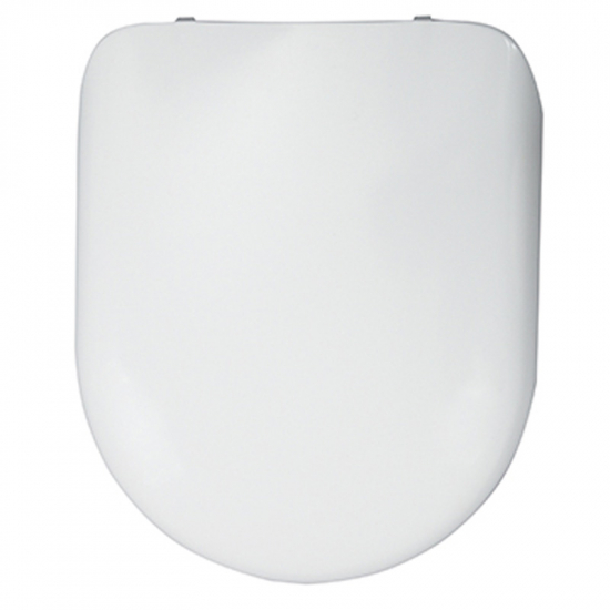 Celmac Maestro D-Shaped Soft Close Toilet Seat & Cover With Stainless Steel Top Fix Hinge  White SMA1SWH / 20120360