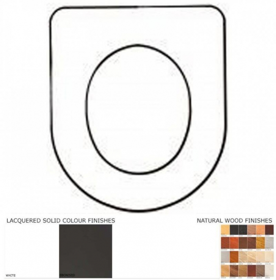Utopia Quantum  Solid Wood Replacement Toilet Seat & Cover Soft Close BBSC.UTO.QUA.BHF