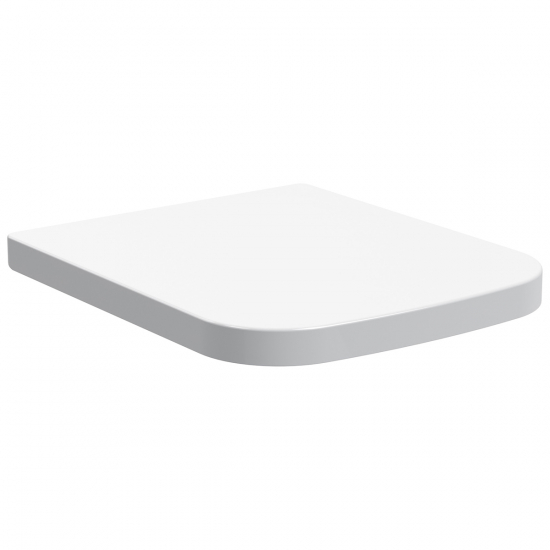 Nuie Square Wrapover Soft Close Quick Release Toilet Seat & Cover White NCG499